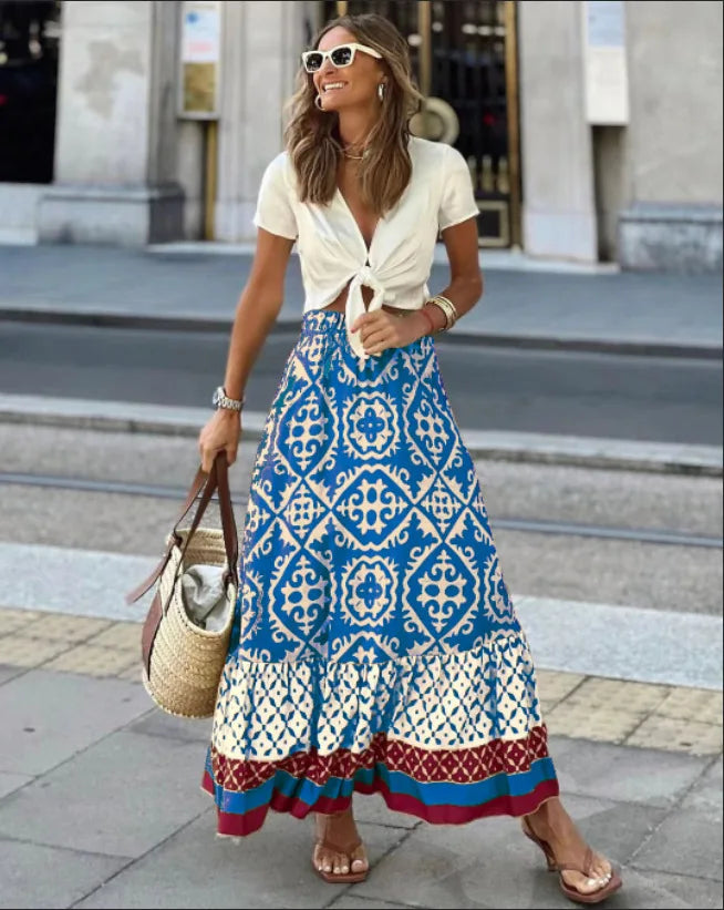 Circe - Women's Summer Boho Swing Skirt