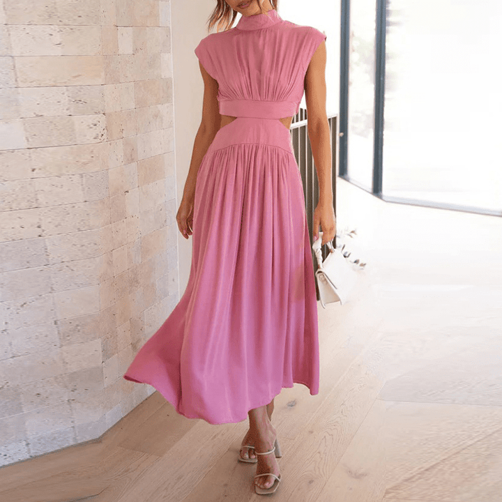 Galiena - Elegant A-Line Pleated Cocktail Dress