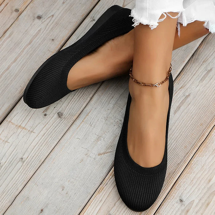 Briar - Comfortable Knit Ballet Flat Shoes
