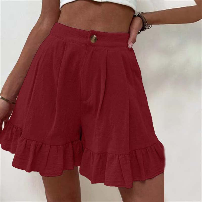 Brietta - High Waisted Ruffle Women’s Shorts