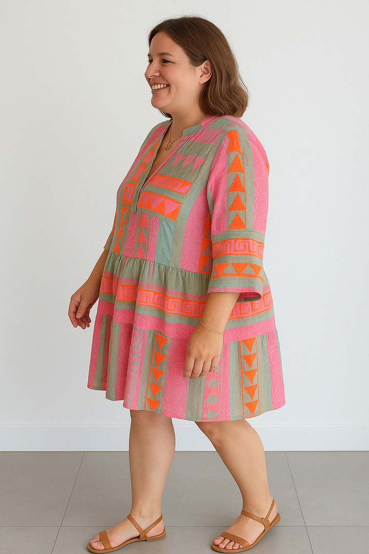 Emery - Flattering Vintage-Inspired Tummy Covering Dress