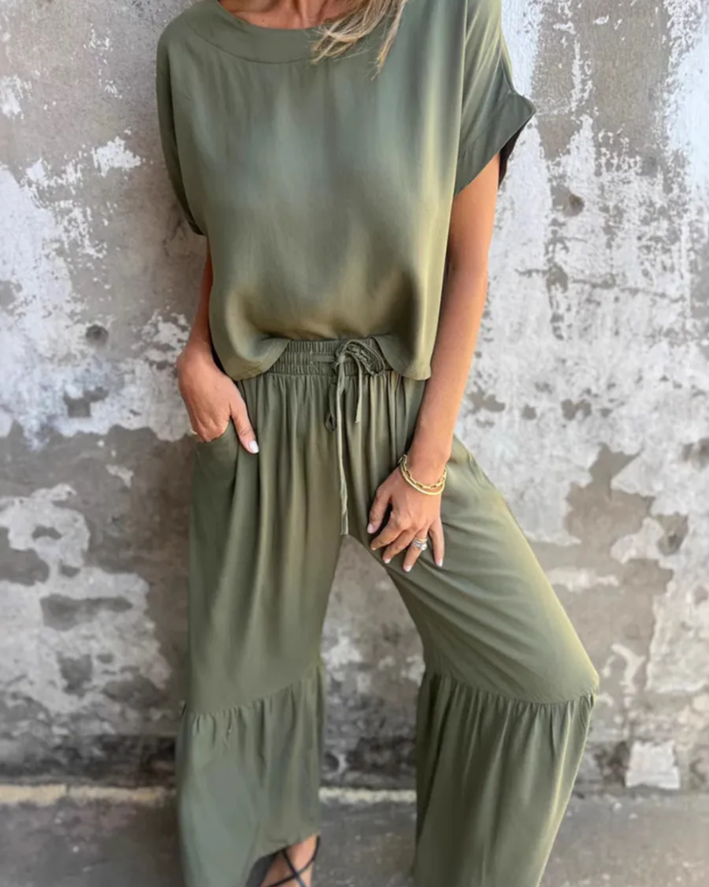 Monroe - Chic Cotton Linen Two-Piece Set