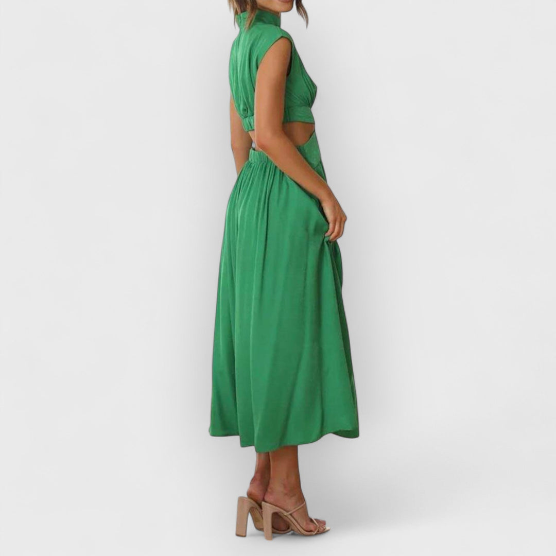 Lydia - Women's Cut-Out Waist Midi Dress