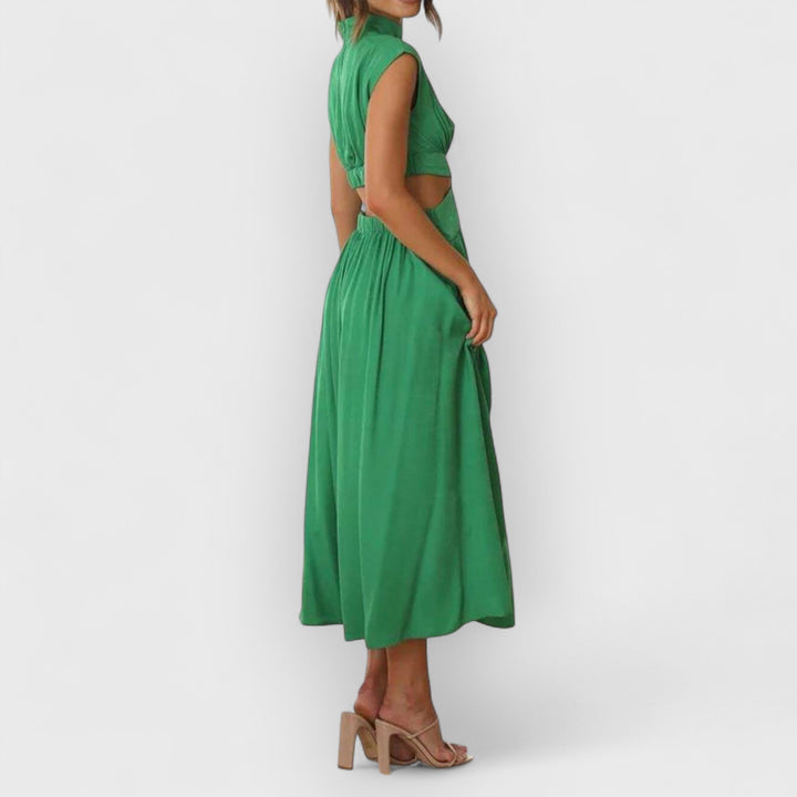 Lydia - Women's Cut-Out Waist Midi Dress