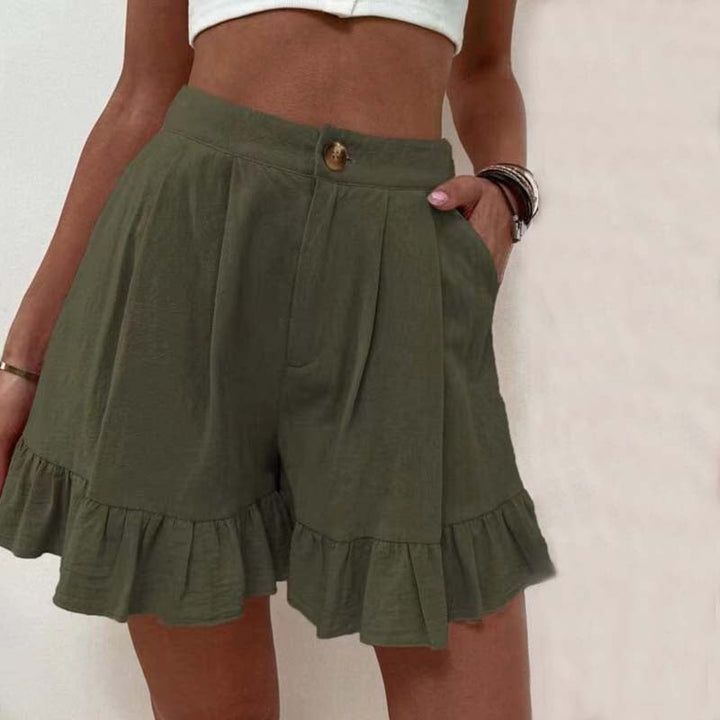 Brietta - High Waisted Ruffle Women’s Shorts