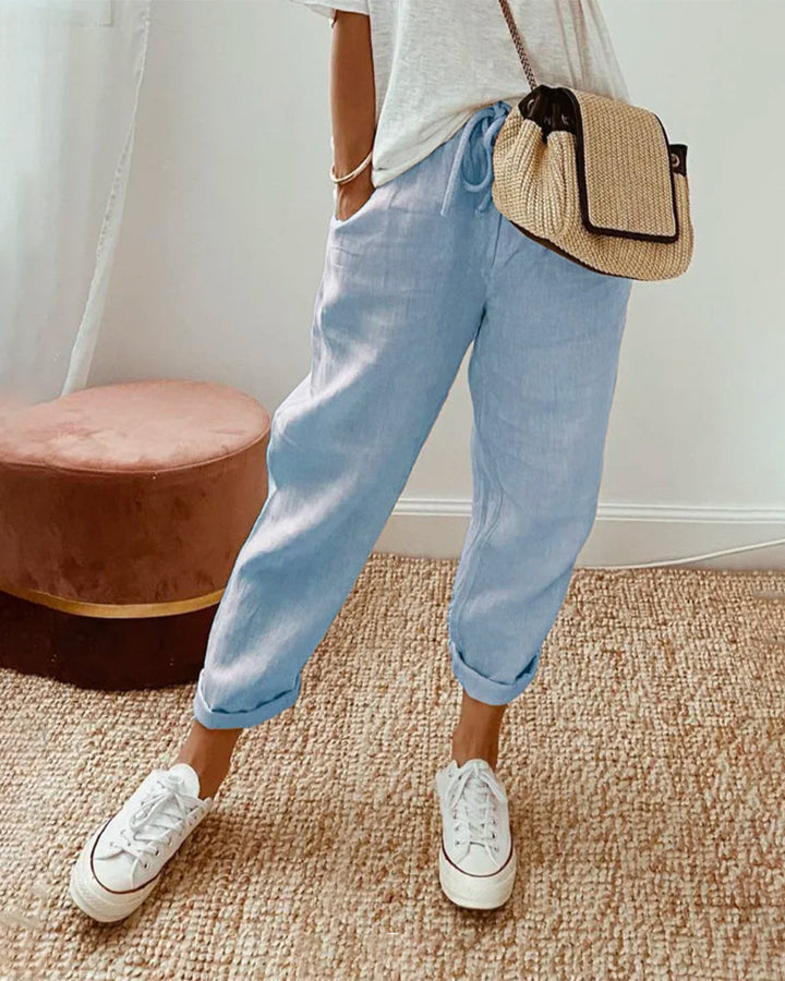 Skylar - Comfortable Elastic Waist Drawstring Pants
