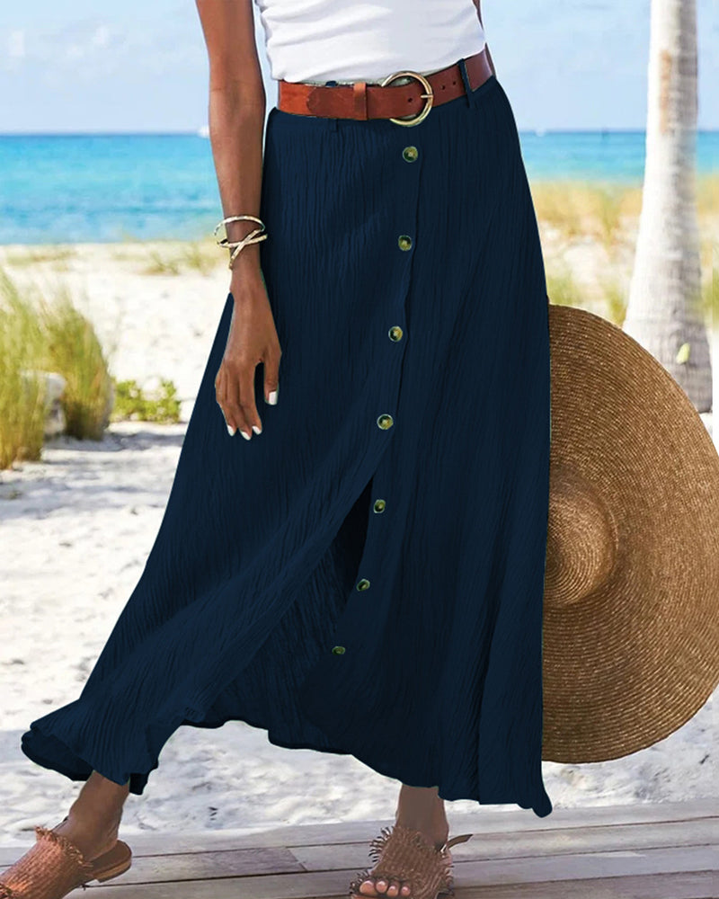 Jynessa - Casual Summer Women’s Midi Skirt