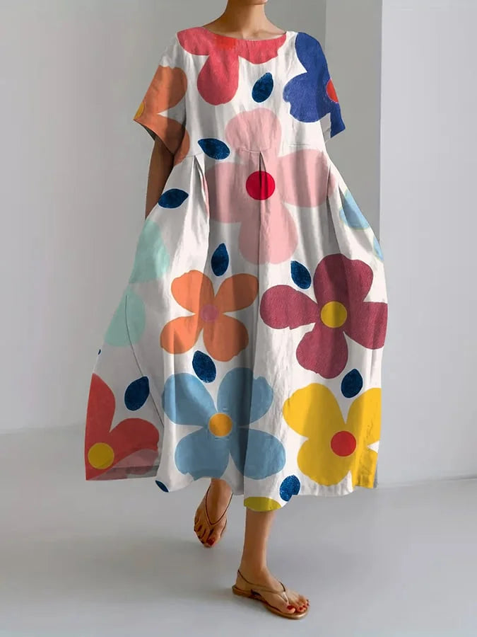 Kiera - Chic Loose Floral Print Dress