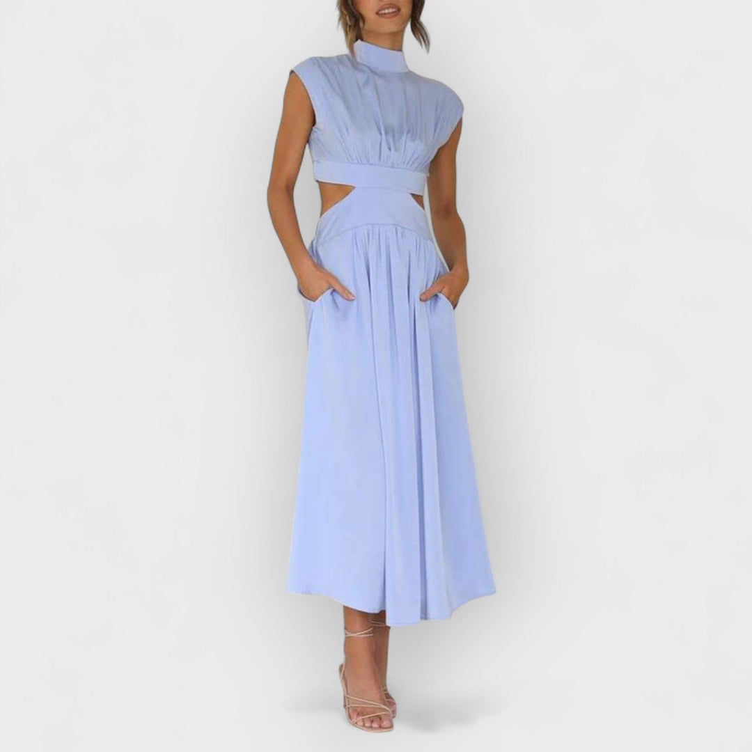Lydia - Women's Cut-Out Waist Midi Dress