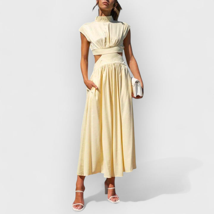 Lydia - Women's Cut-Out Waist Midi Dress