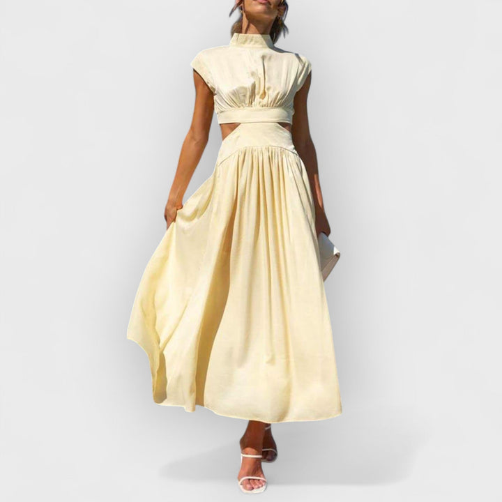 Lydia - Women's Cut-Out Waist Midi Dress