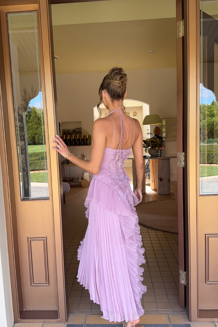 Caitlyn - Ruffles Tiered Backless Party Dres