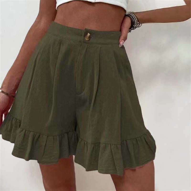 Brietta - High Waisted Ruffle Women’s Shorts
