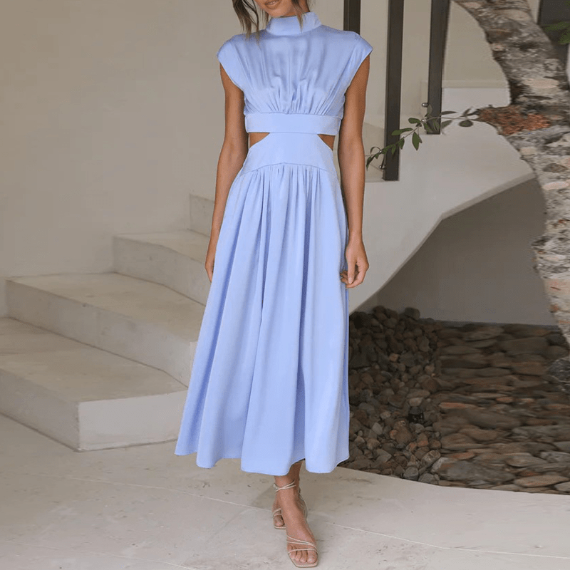Galiena - Elegant A-Line Pleated Cocktail Dress