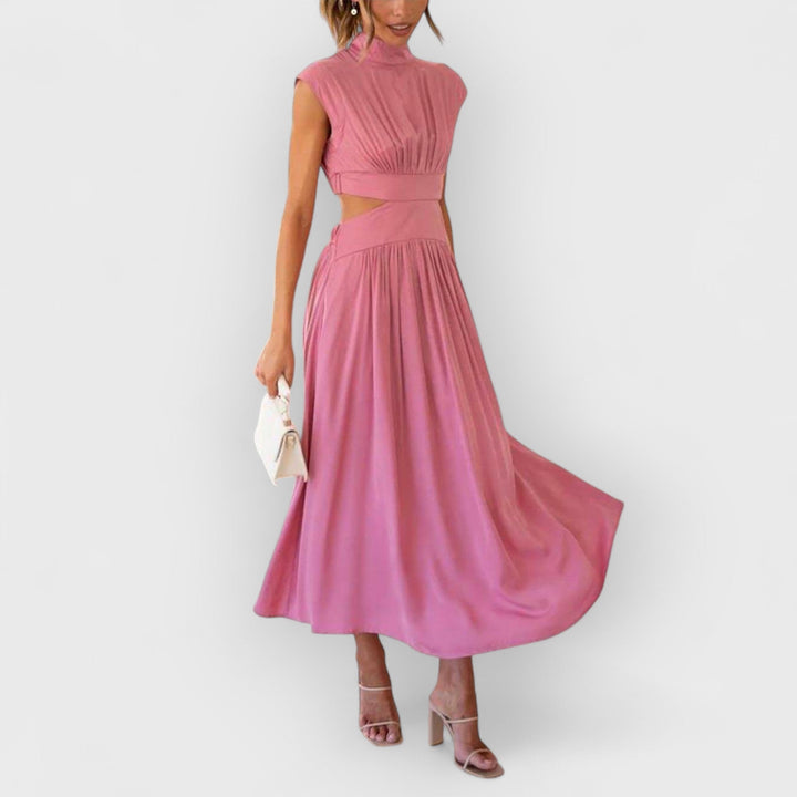 Lydia - Women's Cut-Out Waist Midi Dress