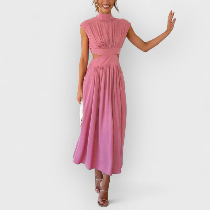 Lydia - Women's Cut-Out Waist Midi Dress