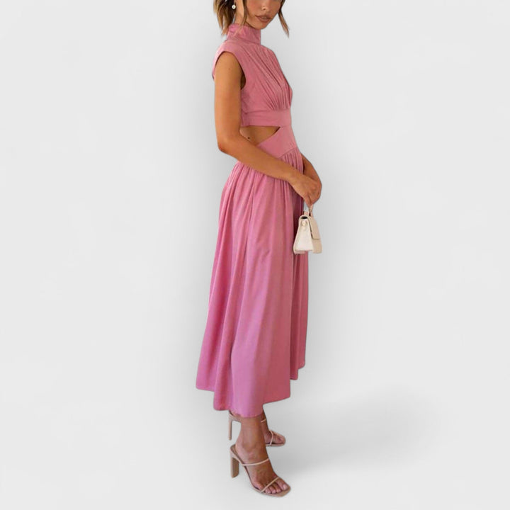 Lydia - Women's Cut-Out Waist Midi Dress
