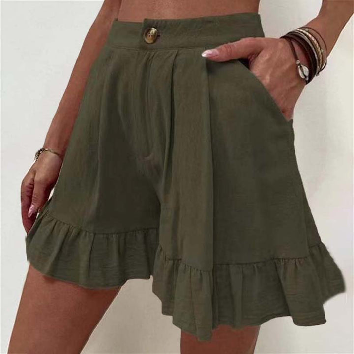 Brietta - High Waisted Ruffle Women’s Shorts