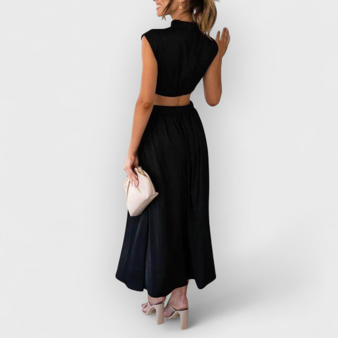 Lydia - Women's Cut-Out Waist Midi Dress