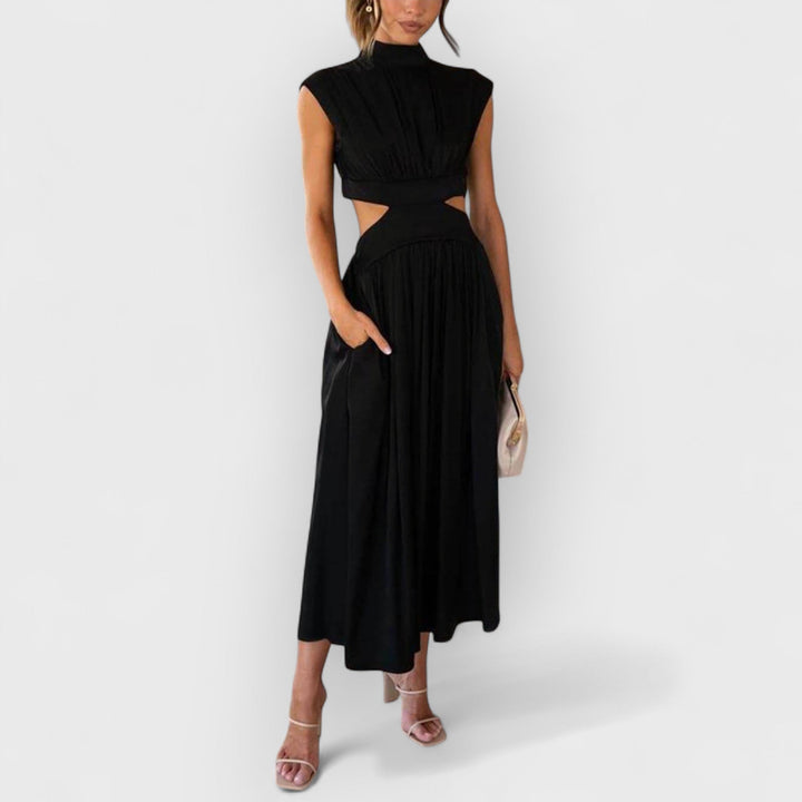Lydia - Women's Cut-Out Waist Midi Dress