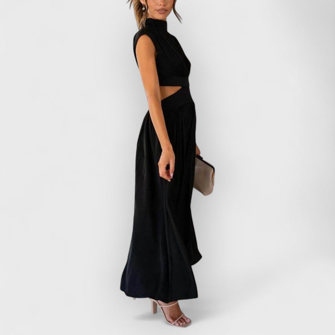Lydia - Women's Cut-Out Waist Midi Dress