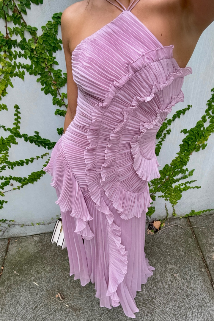 Caitlyn - Ruffles Tiered Backless Party Dres