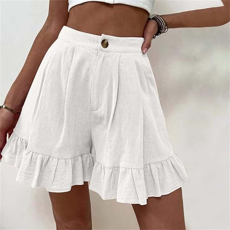 Brietta - High Waisted Ruffle Women’s Shorts