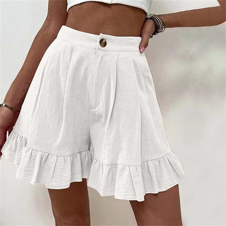 Brietta - High Waisted Ruffle Women’s Shorts