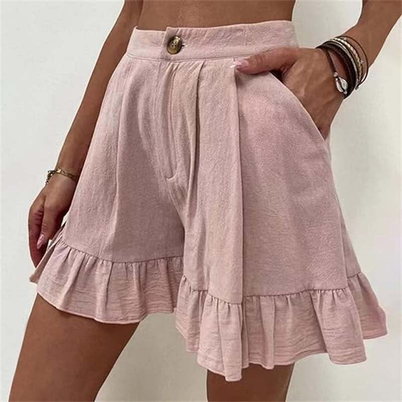 Brietta - High Waisted Ruffle Women’s Shorts