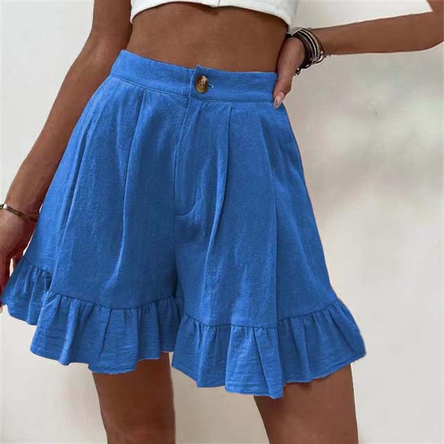 Brietta - High Waisted Ruffle Women’s Shorts