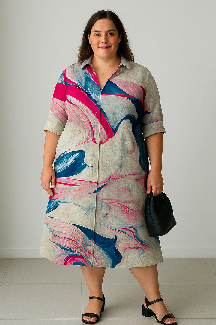 Nia - Colorful Tummy Covering Dress