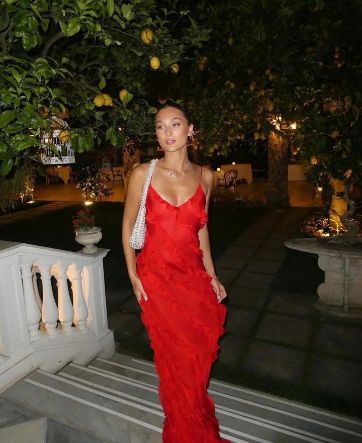 Mia - Elegant Split Hem Floor Length Maxi Dress