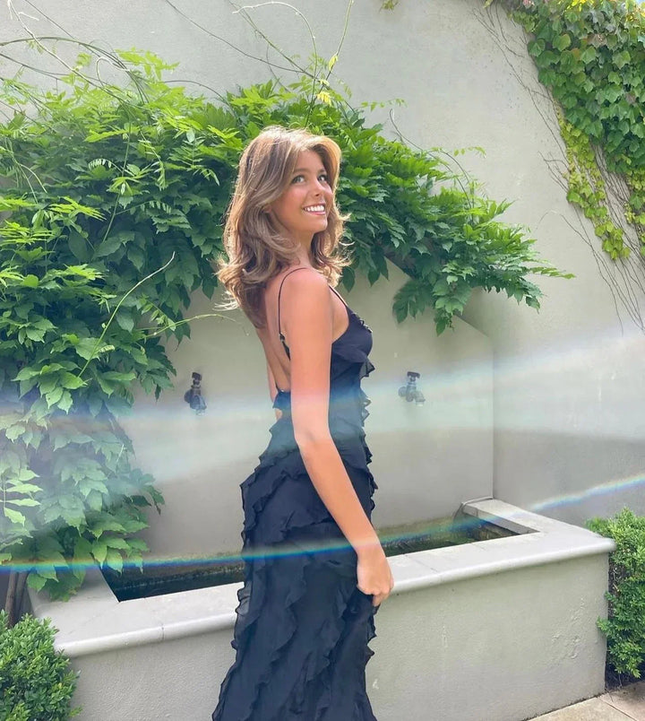 Mia - Elegant Split Hem Floor Length Maxi Dress