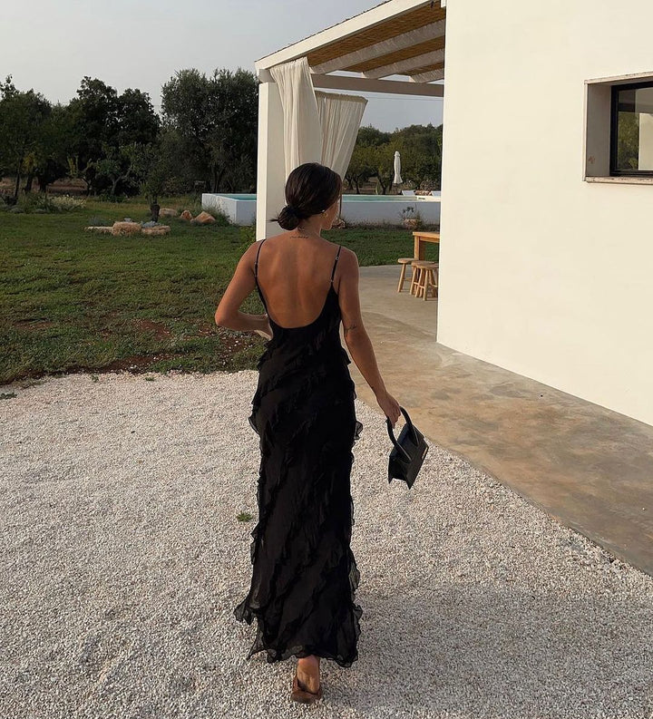 Mia - Elegant Split Hem Floor Length Maxi Dress