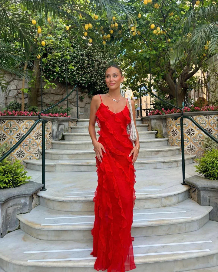 Mia - Elegant Split Hem Floor Length Maxi Dress