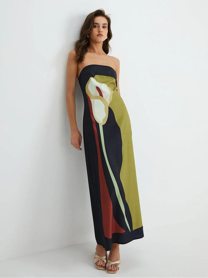 Paige - Women’s Strapless Printed Maxi Dress