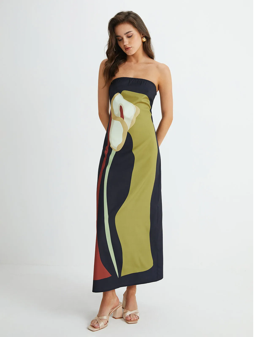 Paige - Women’s Strapless Printed Maxi Dress