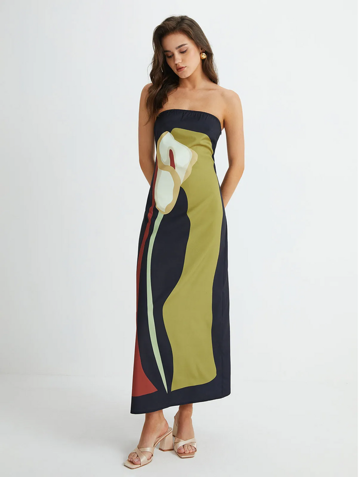 Paige - Women’s Strapless Printed Maxi Dress
