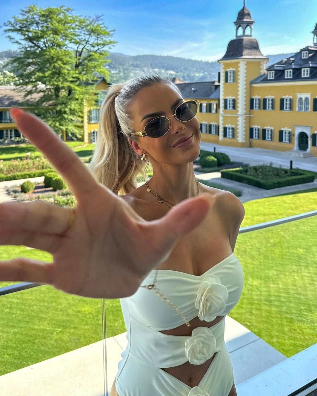 Sable - 3D Flower One-Piece Swimsuit