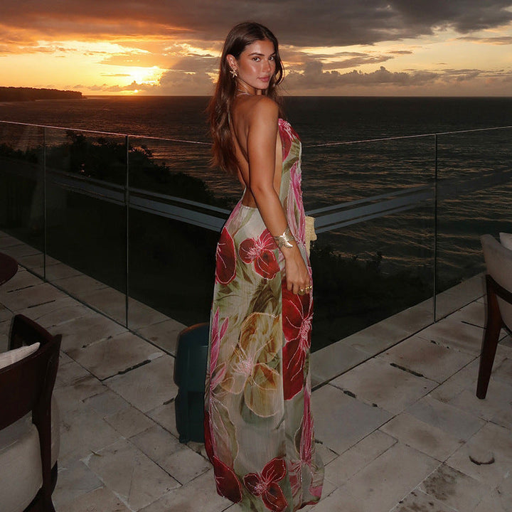 Leah - Women’s Chic Halter Backless Long Dress