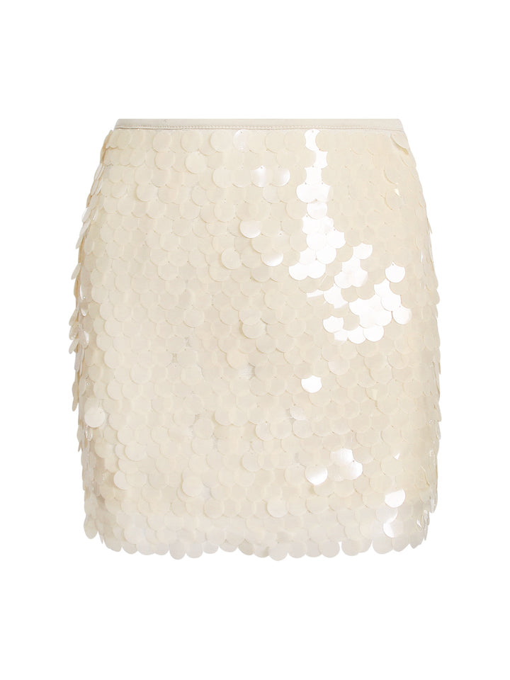 Harper - High Waist Zipper Sparkly Sequin Mini Skirt