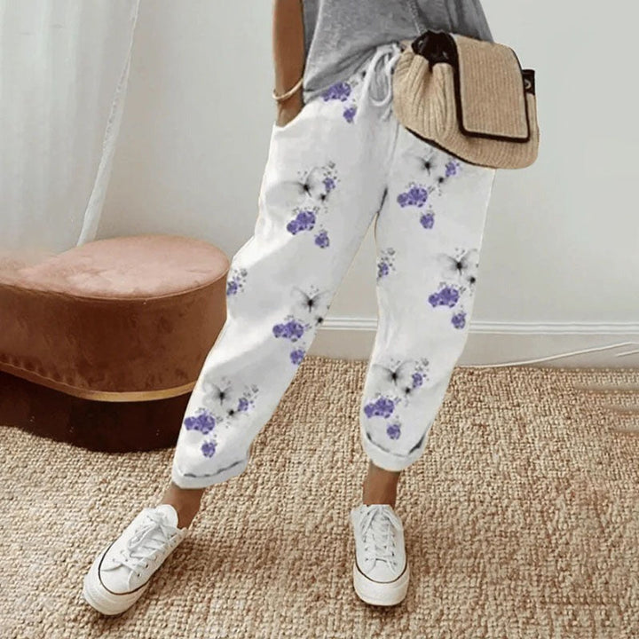 Fawnelle - Casual Cotton Linen Wide Pants