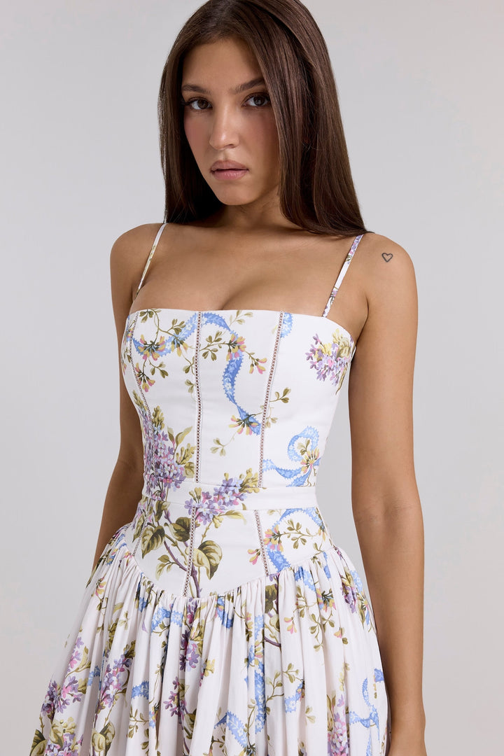 Parven – Corset bodice – Floral midi dress