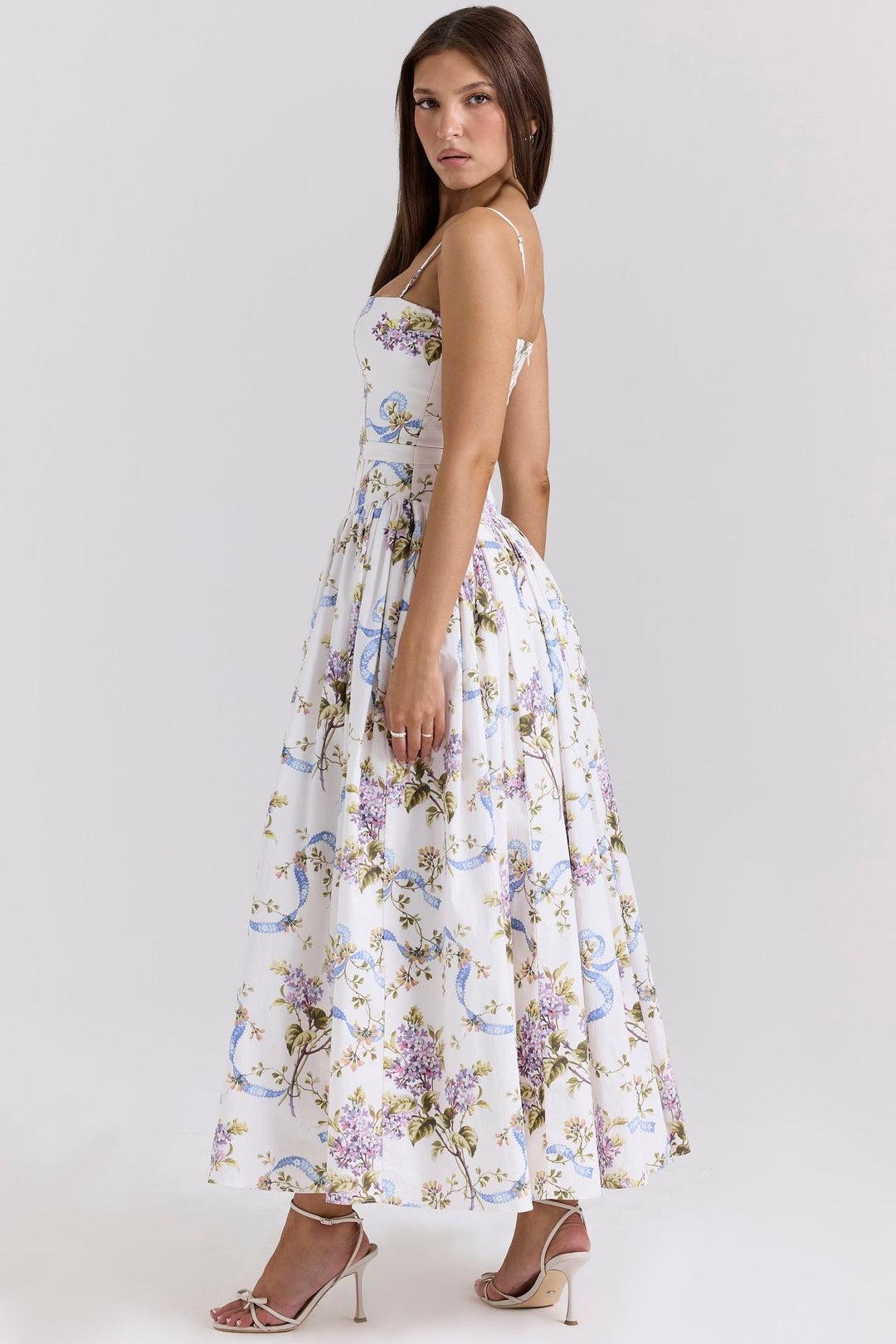 Parven – Corset bodice – Floral midi dress