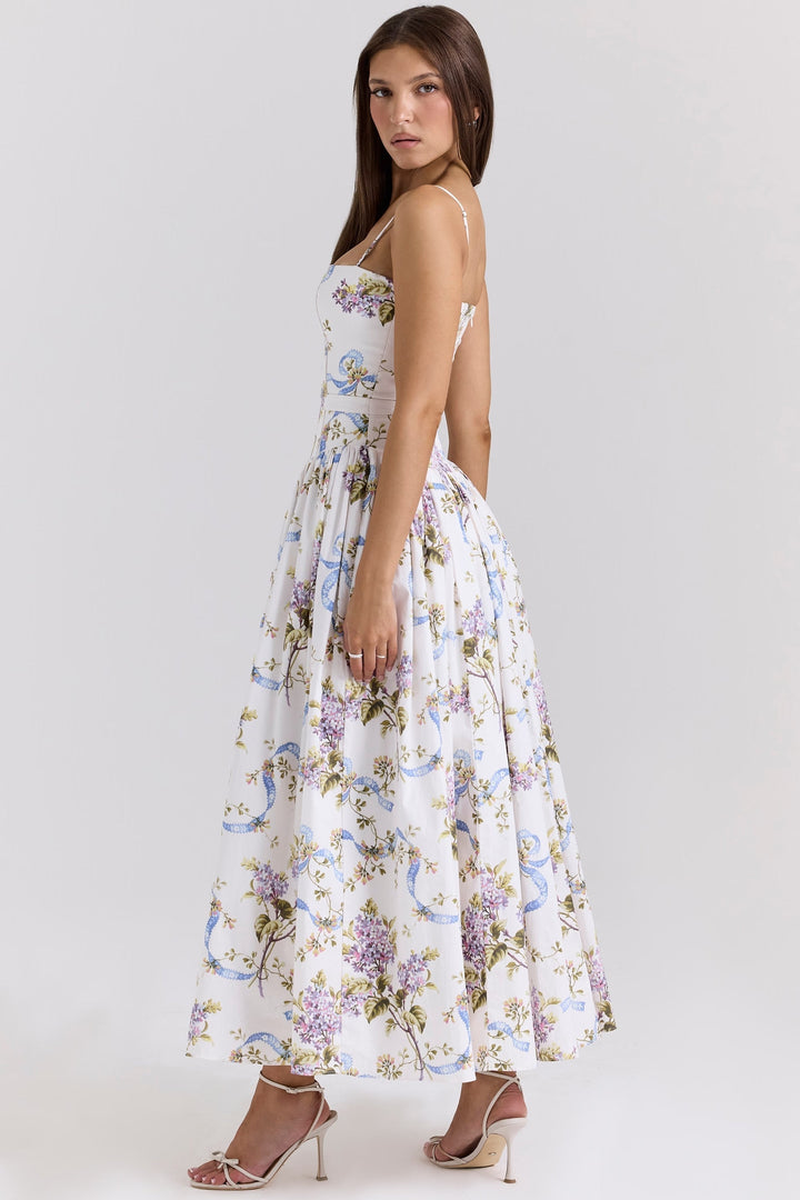 Parven – Corset bodice – Floral midi dress