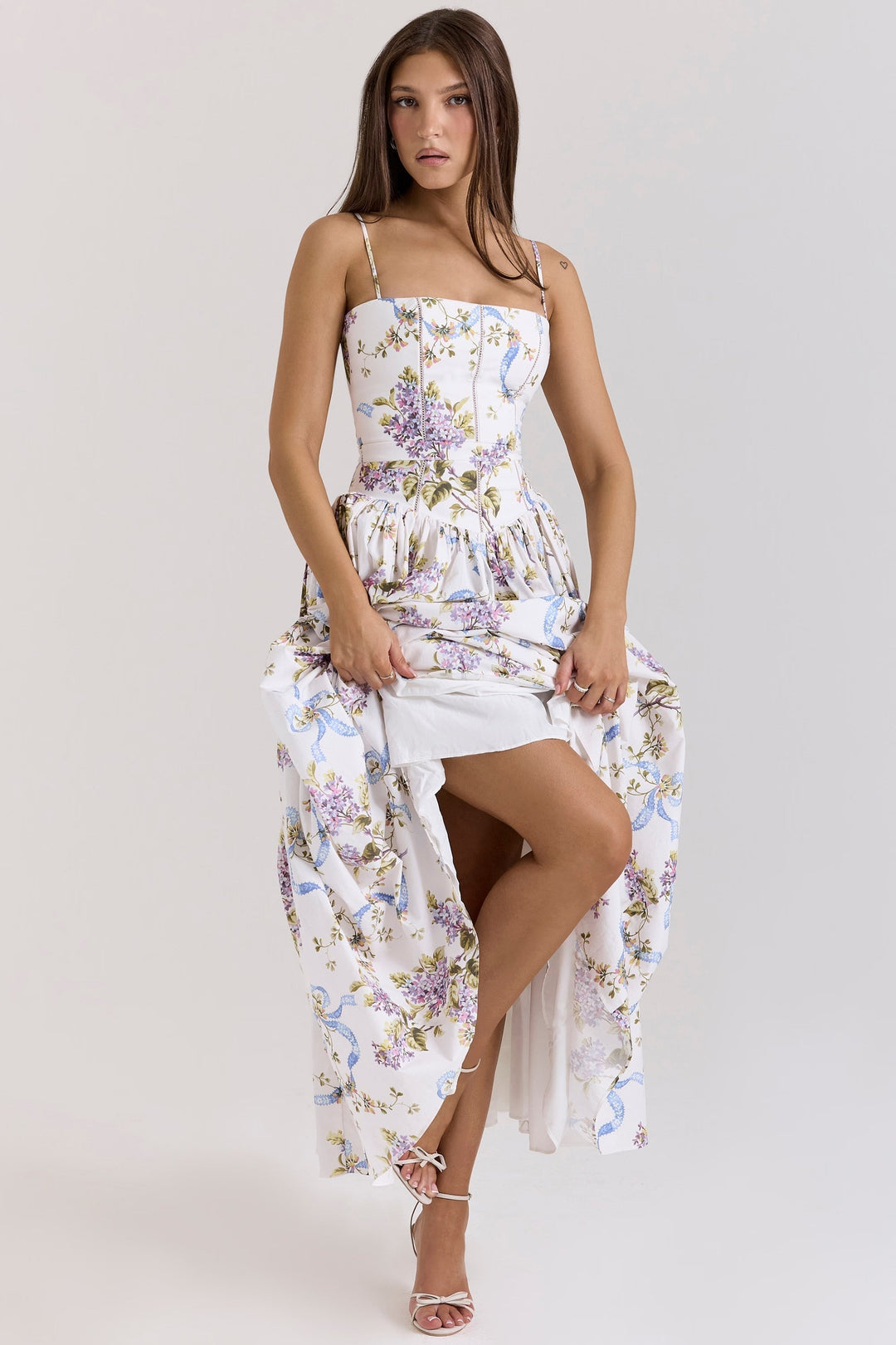 Parven – Corset bodice – Floral midi dress