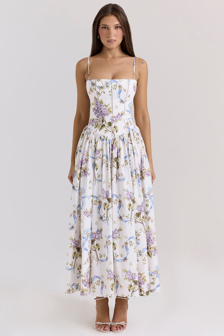 Parven – Corset bodice – Floral midi dress