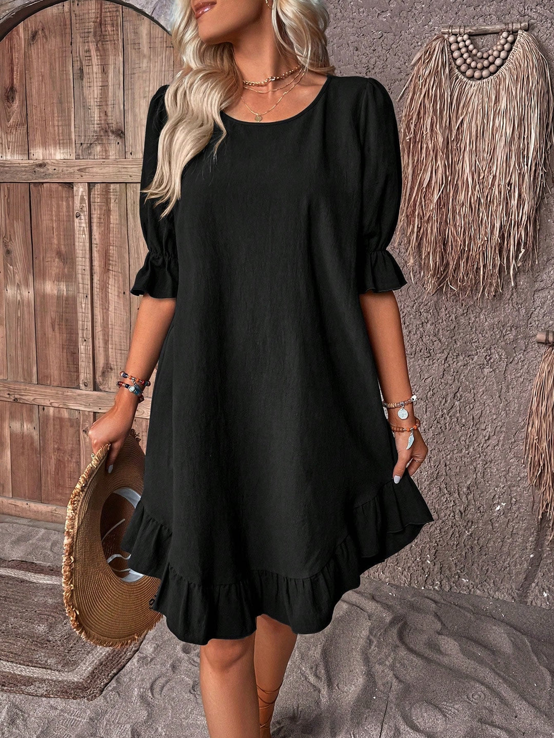 Lila - Comfortable Large Swing Tummy Covering Dress