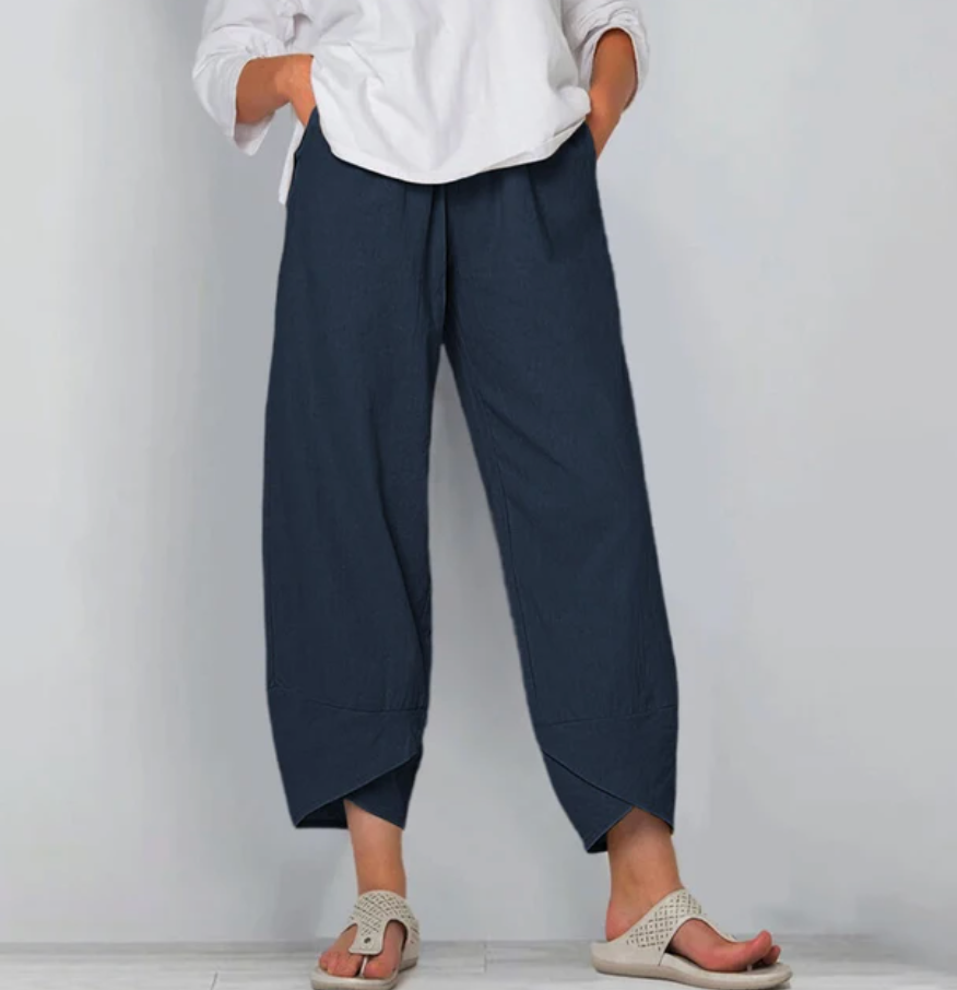 Novella - Simple Style Comfortable Loose Fit Trousers