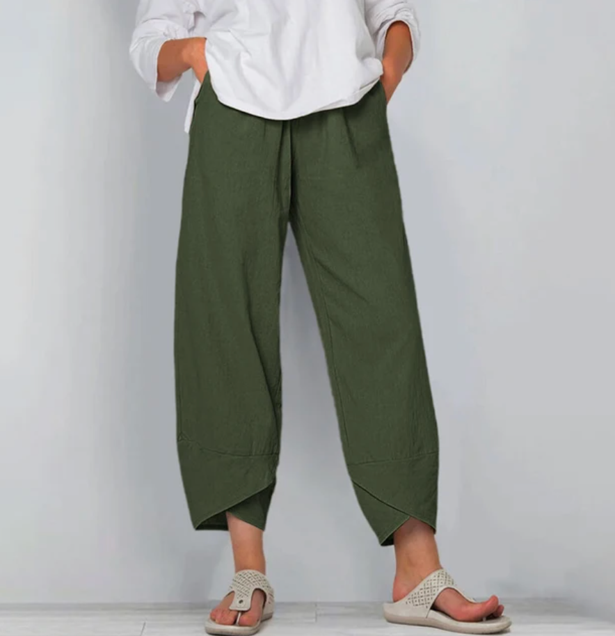 Novella - Simple Style Comfortable Loose Fit Trousers